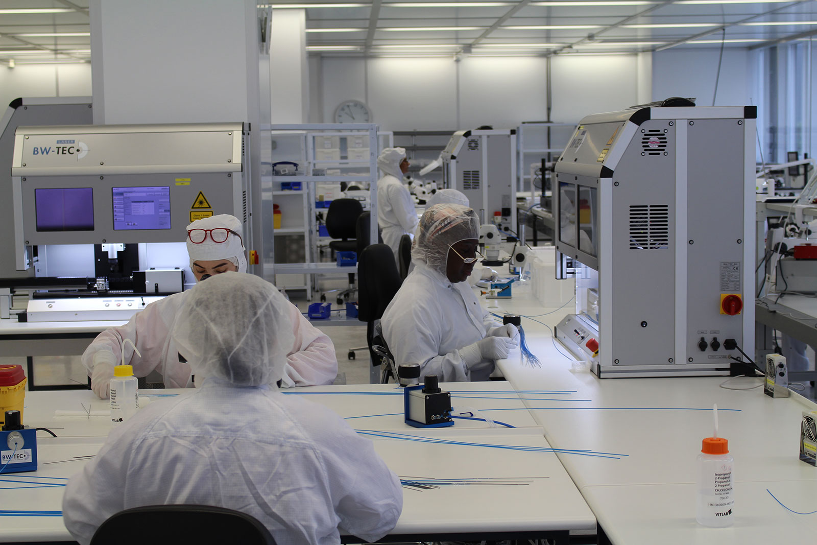 A view of the clean room at Bentley Switzerland AG - part of the production area, which has roughly doubled with the move to Frauenfeld.