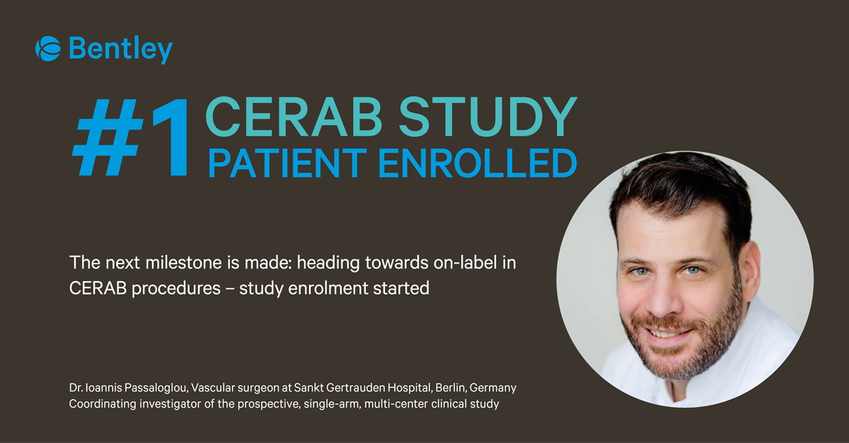 First patient enrolled in clinical study for CERAB with Bentley covered stents 